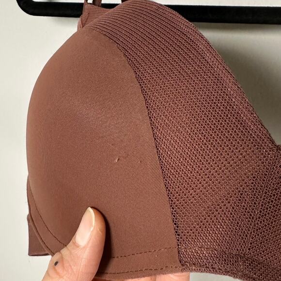 Lively Brown All Day No Wire Mesh Side Push Up Bra Size 34C - Picture 2 of 6